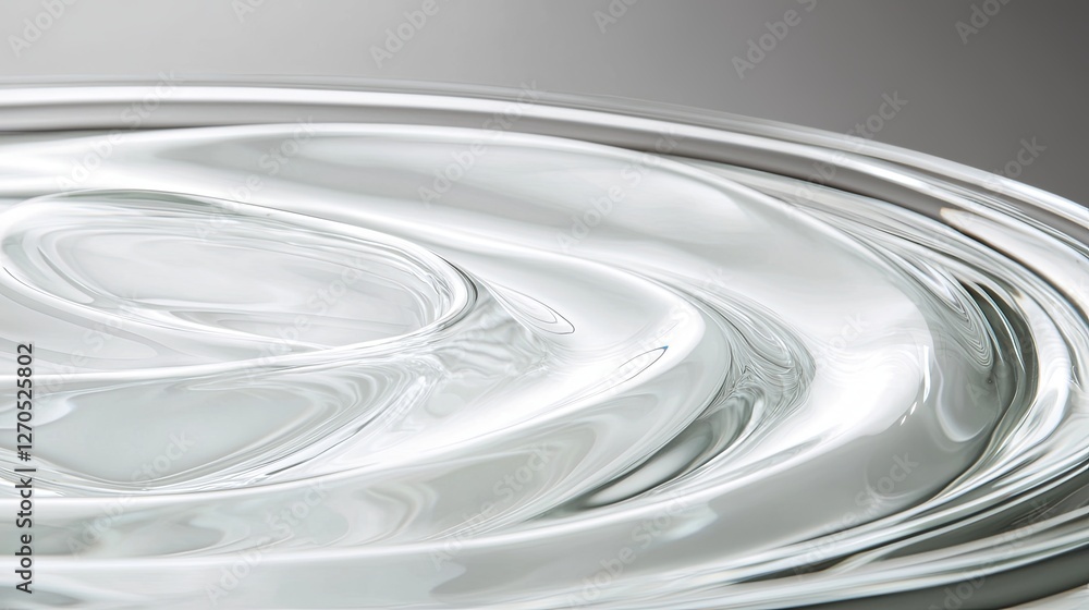 Poster abstract liquid surface with smooth waves and gentle reflections