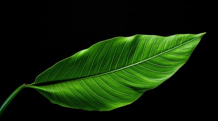 Obraz premium glossy one line leaf