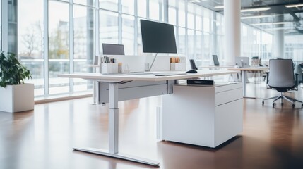 ergonomics empty desk office