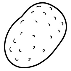 Clean and Simple Potato Outline Art