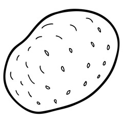 Clean and Simple Potato Outline Art