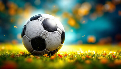 Fototapeta premium soccer ball, playing football