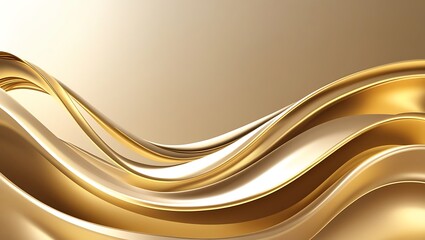 A flowing golden wave background with smooth curves and luminous metallic gradients, perfect for corporate presentations and luxury branding.