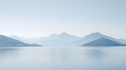 Serene Mountains Reflecting In Calm Water