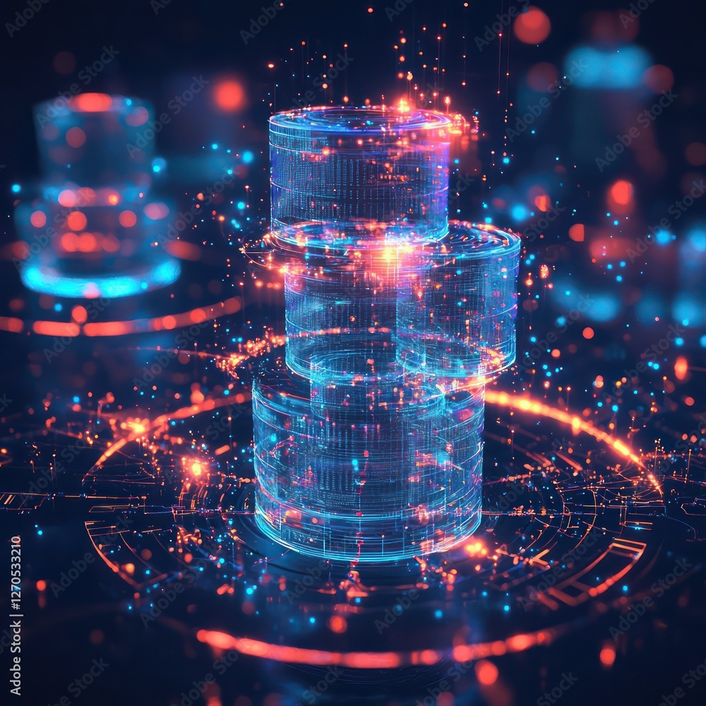 Poster high-tech digital web forming ai-powered neural pathways , interconnected virtual intelligence expan