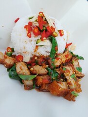 Baked Pork with Basil Rice