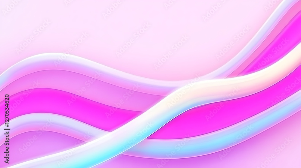 Aufkleber abstract background with waves of pink and iridescent light elegant design for web and print media