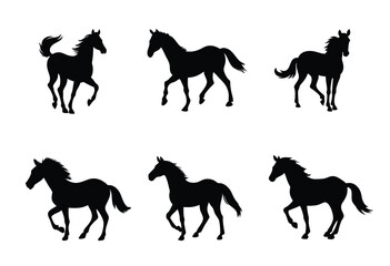 Horse Bundle Silhouette Clipart