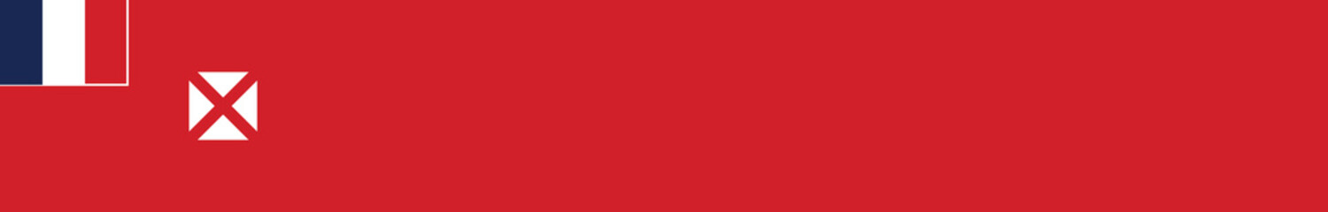 Flag of Wallis and Futuna. Wallis and Futuna flag long banner digital vector illustration