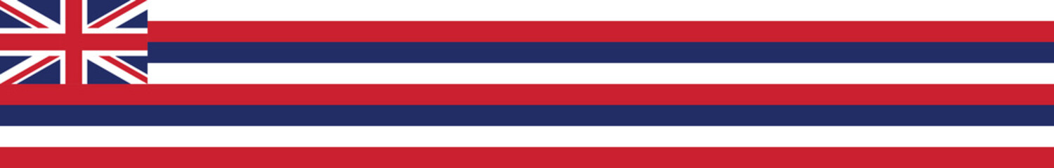 Flag of Hawaii. Hawaii flag long banner digital vector illustration