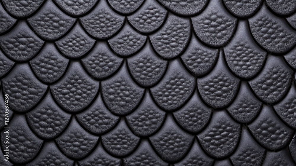 Poster a black python leather texture with intricate, detailed scales.