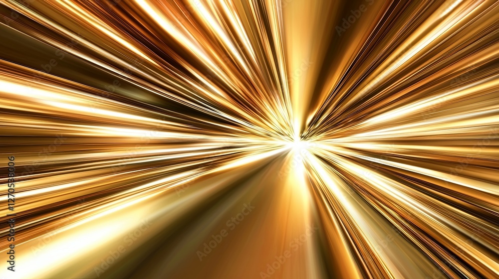 Aufkleber dynamic burst of golden light rays radiating from central source