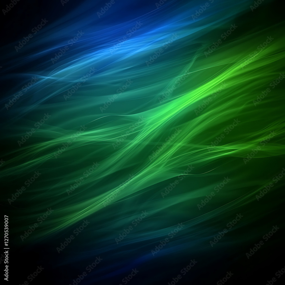 Poster abstract flowing energy aurora visual display of gradient color spectrum and dynamic wavy motion