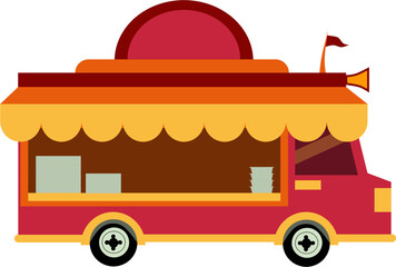 Naklejka premium Big Food Truck suitable for selling sandwich