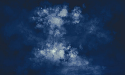 Empty fog room with floor Abstract stage of dark room concrete floor stage background