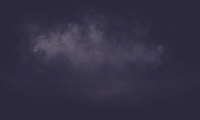 Empty fog room with floor Abstract stage of dark room concrete floor stage background