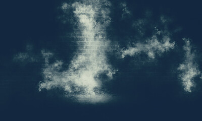 Empty fog room with floor Abstract stage of dark room concrete floor stage background