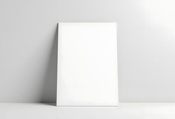 Flyer isolated on white background. Front view on table.
