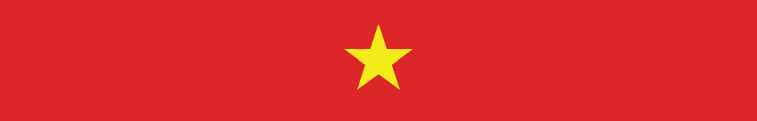 Flag of Vietnam. Vietnam long banner flag digital vector illustration