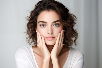 Fototapeta premium Beauty lady. Female . Portrait of beautiful lady