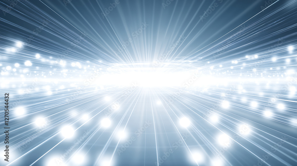 Poster abstract light beam data stream digital space visual illusion backdrop for future technology