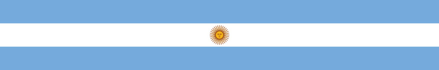 Flag of Argentina. Argentina flag long banner digital vector illustration