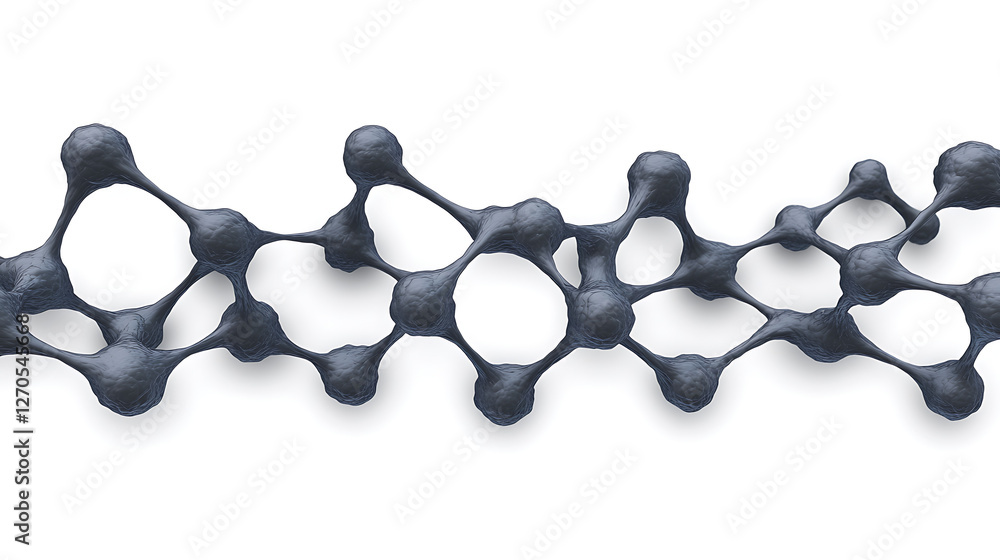 Poster abstract molecular network with interconnected nodes for scientific visual representation