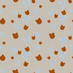 seamless pattern with ribbons