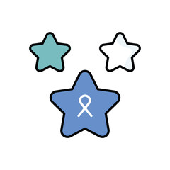 Star icon isolated on a white background. Vector illustration.