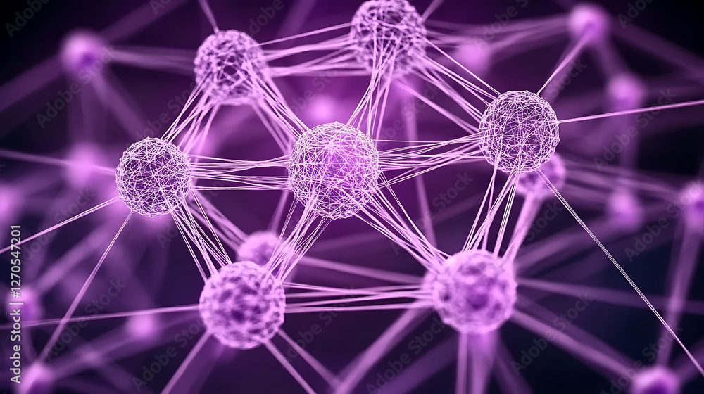 Poster abstract nodes network connection background scientific digital system visualization render