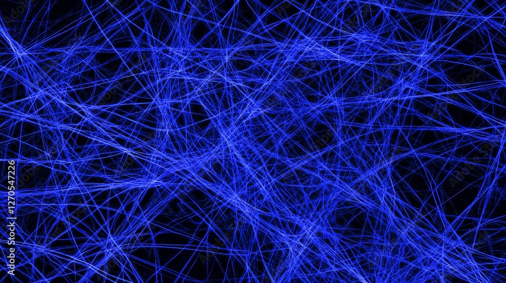 Poster abstract blue lines on dark background creating dynamic texture