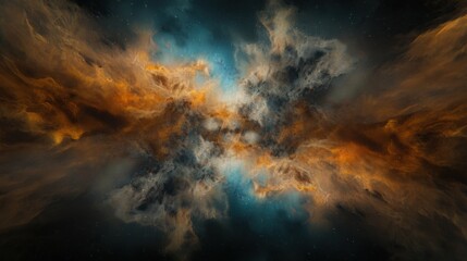 Fototapeta premium Stunning and Colorful Nebula Patterns and Textures Captured in Cosmic Imagery