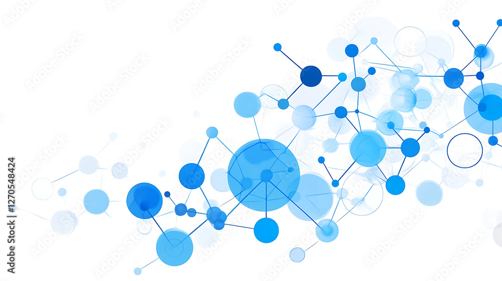 Aufkleber abstract science and technology networking connection design with futuristic elements