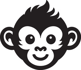 monkey silhouette vector