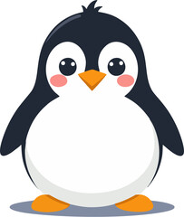 Cute Cartoon Penguin Vector with Minimalist Design