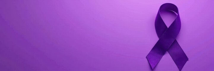 Close-up of a purple epilepsy awareness ribbon , medical awareness, design