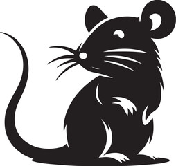 silhoette vector image of a mouse