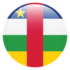 Flag of Central African Republic. Central African Republic round flag logo icon computer vector illustration design