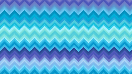 Aquatic Chevron Pattern Alternating Deep and Light Hues Zigzag Design Illustration and Background