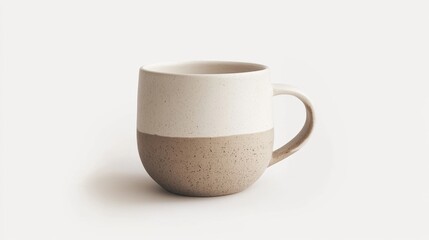 Sleek Minimalist Ceramic Coffee Mug with Simple Design and Lines