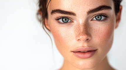 Beauty Portrait of a Woman with Perfect Skin