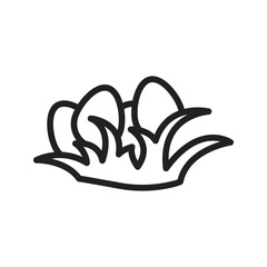 Eggs on Grass icon vector image. Suitable for mobile apps, web apps and print media.