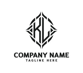 Obraz premium KL Modern Monogram Logo - Sleek and Professional Letter Logo for Branding