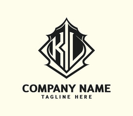 Obraz premium KL Modern Monogram Logo - Sleek and Professional Letter Logo for Branding