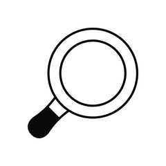 Magnifying Glass icon isolated on a white background. Vector illustration.