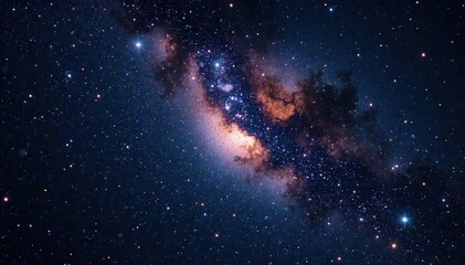 Obraz premium Starfield, countless stars across inky black void, cosmic, cosmos, mysterious