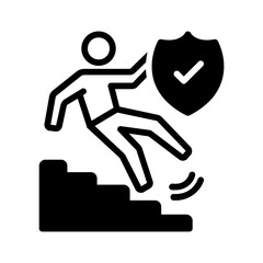 Vector solid black icon for General liability