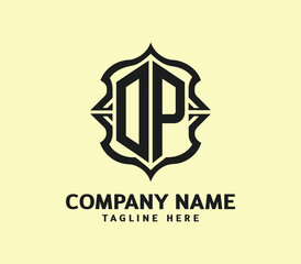 Obraz premium OP Modern Monogram Logo - Sleek and Professional Letter Logo for Branding
