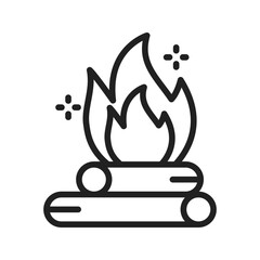 Bonfire icon vector image. Suitable for mobile apps, web apps and print media.