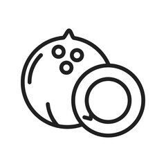 Coconut icon vector image. Suitable for mobile apps, web apps and print media.